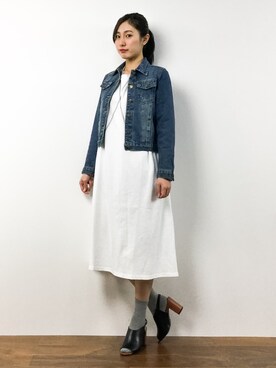 「Burner（バーナー）のアイテム（ジャケット/アウター）」を使った、矢野結衣さん（レディース・167cm）の春コーディネート