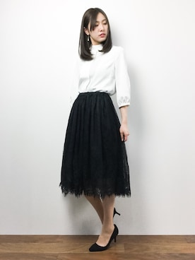 「MICOAMERI（ミコアメリ）のアイテム」を使った、矢野結衣さん（レディース・167cm）の春コーディネート