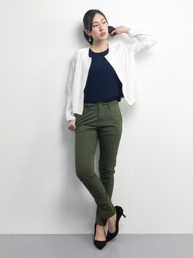 「Settimissimo（セッティミッシモ）のアイテム（ブルゾン）」を使った、矢野結衣さん（レディース・167cm）の春コーディネート