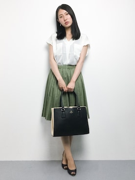 「Pi（ピーアイ）のアイテム」を使った、矢野結衣さん（レディース・167cm）の夏コーディネート