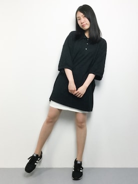 「unrelaxing（アンリラクシング）のアイテム」を使った、矢野結衣さん（レディース・167cm）の夏コーディネート