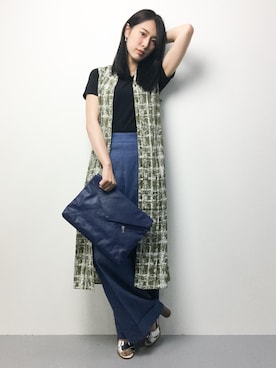 「Marilyn Moon（マリリンムーン）のアイテム」を使った、矢野結衣さん（レディース・167cm）の夏コーディネート