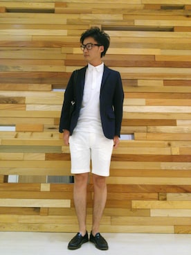 「膝上ショーツ」｜「アイテム（トートバッグ）」を使った、masahiro.Hさん（メンズ・177cm）の春コーディネート