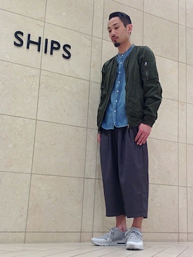 「SHIPS JET BLUE（シップスジェットブルー）のアイテム（スニーカー）」を使った、伊藤さん（メンズ・173cm）の春コーディネート