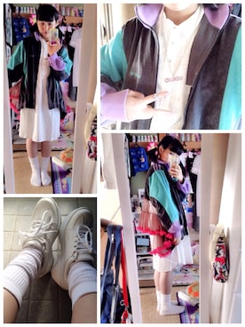「ルーズソックス」｜「アイテム（その他アウター）」を使った、SAYAKOさん（レディース・155cm）の秋コーディネート