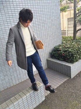 「チェスター」｜「アイテム（ブーツ）」を使った、奎太さん（メンズ・175cm）の冬コーディネート