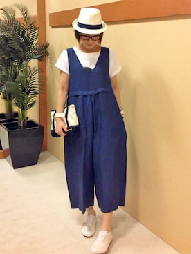 「LBC（エルビーシー）のアイテム（帽子）」を使った、KAOさん（メンズ・164cm）の夏コーディネート