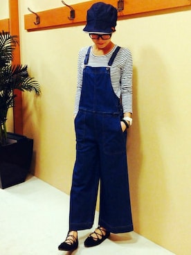 「LBC（エルビーシー）のアイテム（サロペット/オーバーオール）」を使った、KAOさん（レディース・164cm）の春コーディネート
