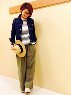 「LBC（エルビーシー）のアイテム（デニムジャケット）」を使った、KAOさん（レディース・164cm）の春コーディネート