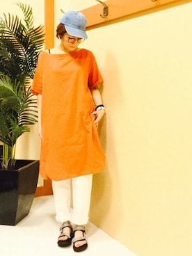 「newhattan（ニューハッタン）のアイテム」を使った、KAOさん（レディース・164cm）の夏コーディネート