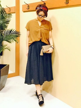 「LBC（エルビーシー）のアイテム（財布/小物）」を使った、KAOさん（レディース・164cm）の夏コーディネート