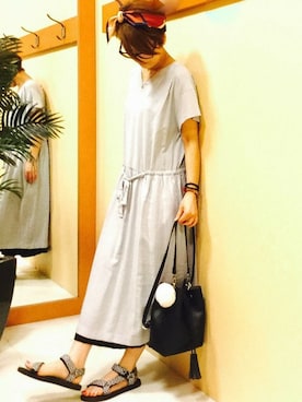 「LBC（エルビーシー）のアイテム（財布/小物）」を使った、KAOさん（レディース・164cm）の夏コーディネート