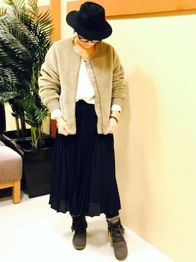 「LBC（エルビーシー）のアイテム（ブルゾン）」を使った、KAOさん（レディース・164cm）の秋コーディネート