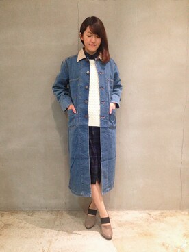 「TODAYFUL（トゥデイフル）のアイテム（チェスターコート）」を使った、Articlegirlさん（レディース・157cm）の秋コーディネート