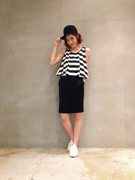 「モノトーン」｜Articlegirlさん（レディース・163cm）の夏コーディネート