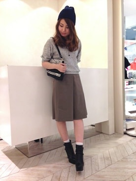 「qualite（カリテ）のアイテム（帽子）」を使った、SAYAさん（レディース・164cm）の夏コーディネート