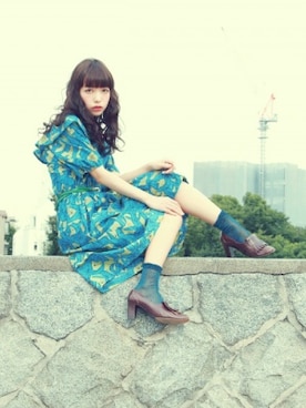 「Grimoire（グリモワール）のアイテム（ワンピース/ドレス）」を使った、野村仁美さん（レディース・159cm）の秋コーディネート