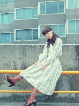 「Grimoire（グリモワール）のアイテム（ワンピース/ドレス）」を使った、野村仁美さん（レディース・159cm）の秋コーディネート