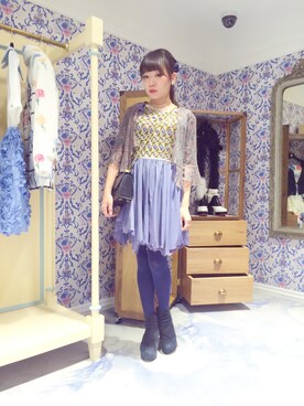 「Grimoire（グリモワール）のアイテム（ワンピース/ドレス）」を使った、野村仁美さん（レディース・159cm）の秋コーディネート