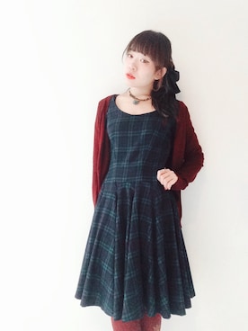 「Grimoire（グリモワール）のアイテム（ワンピース/ドレス）」を使った、野村仁美さん（レディース・159cm）の秋コーディネート