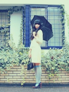 「Grimoire（グリモワール）のアイテム（ワンピース/ドレス）」を使った、野村仁美さん（レディース・165cm）の秋コーディネート