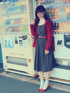 「Grimoire（グリモワール）のアイテム（ワンピース/ドレス）」を使った、野村仁美さん（レディース・159cm）の冬コーディネート