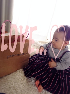 「petit main（プティマイン）のアイテム（チュニック）」を使った、annaさん（レディース・60cm）の秋コーディネート