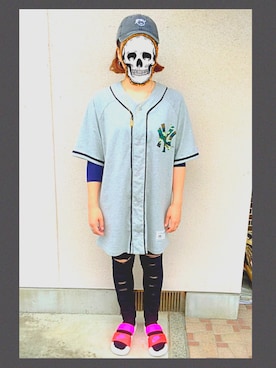 「アイテム（シャツ/ブラウス）」を使った、SKNYさん（レディース・159cm）の夏コーディネート