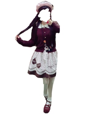 「DearMyLove（ディアマイラブ）のハートフリル刺繍ブラウス」を使った、𝓴さん（レディース・160cm）の冬コーディネート