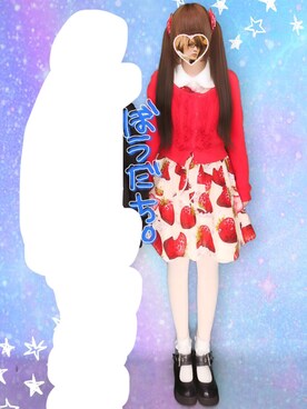 「DearMyLove（ディアマイラブ）のハートフリル刺繍ブラウス」を使った、𝓴さん（レディース・160cm）の冬コーディネート