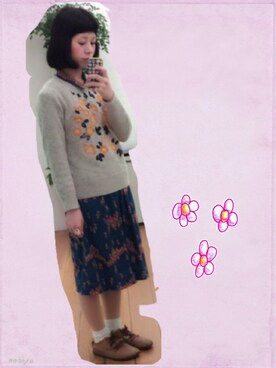 「PAR ICI」｜「アイテム（その他シューズ）」を使った、きのこさん（レディース・156cm）の冬コーディネート
