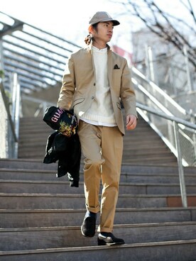 nano・universe men's STAFFさん(メンズ・171cm)の冬コーディネート