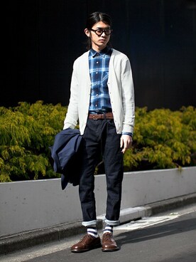 nano・universe men's STAFFさん（メンズ・171cm）の冬コーディネート