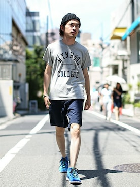 「NANO universe（ナノユニバース）のアイテム（アクセサリー）」を使った、nano・universe men's STAFFさん（メンズ・171cm）の夏コーディネート