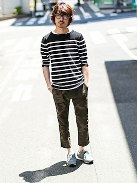 「NANO universe（ナノユニバース）のアイテム（アクセサリー）」を使った、nano・universe men's STAFFさん（メンズ・171cm）の夏コーディネート
