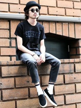 「NANO universe（ナノユニバース）のアイテム（アクセサリー）」を使った、nano・universe men's STAFFさん（メンズ・171cm）の夏コーディネート
