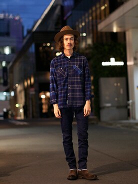 「NANO universe（ナノユニバース）のアイテム（ブーツ）」を使った、nano・universe men's STAFFさん（メンズ・171cm）の秋コーディネート