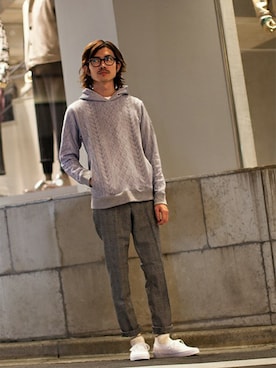 グレンチェックトラウザーズを使ったメンズ人気ファッションコーディネート Wear