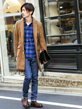 「NANO universe（ナノユニバース）のアイテム（ブーツ）」を使った、nano・universe men's STAFFさん（メンズ・171cm）の秋コーディネート