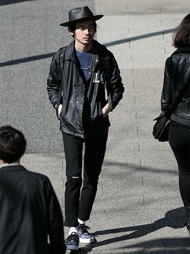 「starter」｜「アイテム（ブルゾン）」を使った、nano・universe men's STAFFさん（メンズ・171cm）の春コーディネート