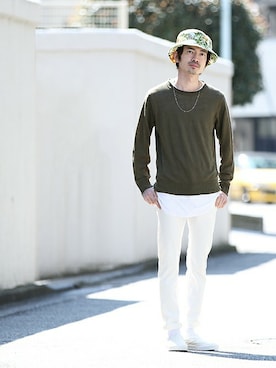 「ボタニカル柄」｜nano・universe men's STAFFさん（メンズ・171cm）の春コーディネート