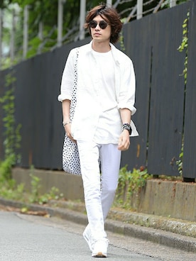 nano・universe men's STAFFさん(メンズ・171cm)の夏コーディネート