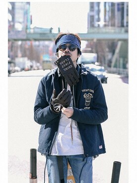 「NANO universe（ナノユニバース）のアイテム（ブーツ）」を使った、nano・universe men's STAFFさん（メンズ・171cm）の冬コーディネート