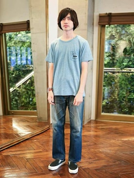 「ポケットＴシャツ」｜nano・universe men's STAFFさん（メンズ・171cm）の夏コーディネート