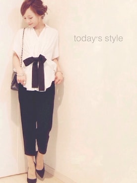 「おめかしコーデ」｜田中亜希子さん（レディース・145cm）の春コーディネート