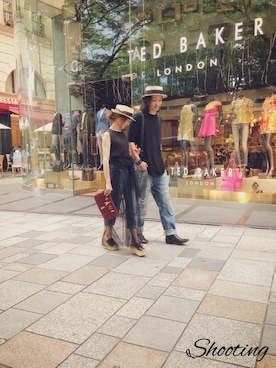 「カップルコーデ」｜田中亜希子さん（レディース・145cm）の春コーディネート