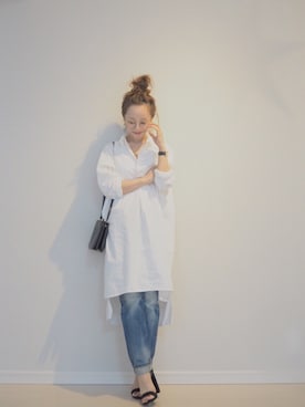 「coca（ANDEX shoes product）（コカ）のアイテム（ワンピース/ドレス）」を使った、田中亜希子さん（レディース・145cm）の春コーディネート