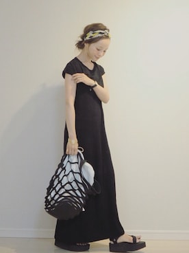 「MULLER（ミューラー）のアイテム」を使った、田中亜希子さん（レディース・145cm）の夏コーディネート
