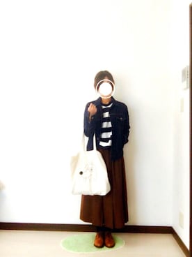 「YAECA」｜「アイテム（デニムジャケット）」を使った、Rさん（レディース・153cm）の秋コーディネート