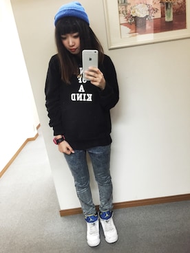 「LB-03（エルビー・ゼロスリー）のアイテム（パンツ）」を使った、EMILY TANAKAさん（レディース・158cm）の秋コーディネート